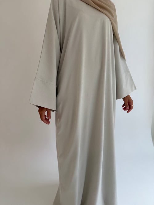 Beige stripes abayah