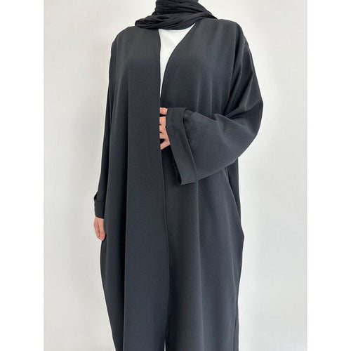 Black premium open Abayah