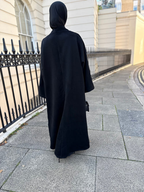 Black Night Wool Coat abayah