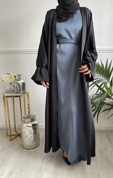 Ink ruffle abayah