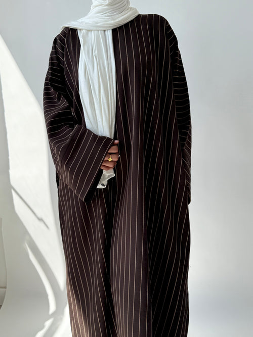 Walnut Striped abayah
