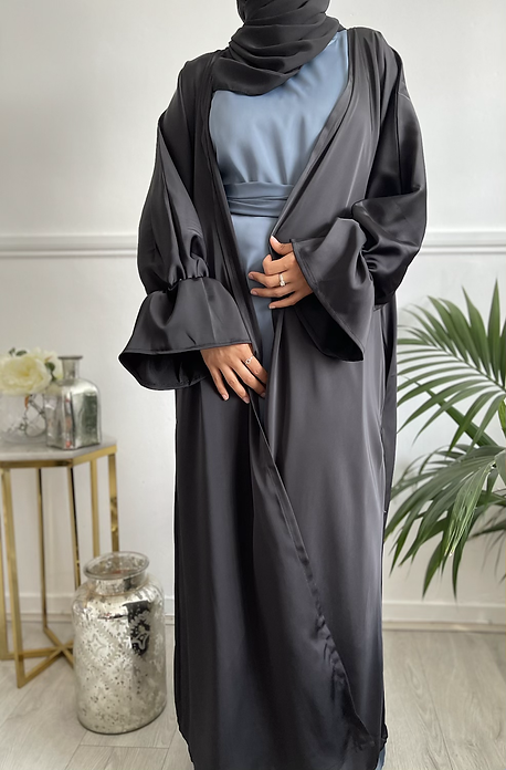 Ink ruffle abayah