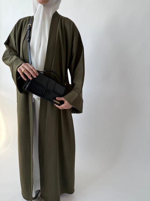 Premium Khaki Open Abayah
