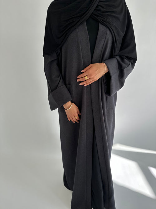 Galaxy Grey open abayah