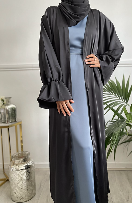 Ink ruffle abayah