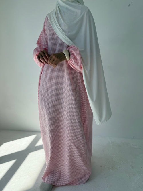 Pink checkered Dress
