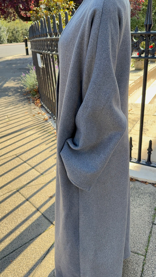 Grey Wool Coat abayah