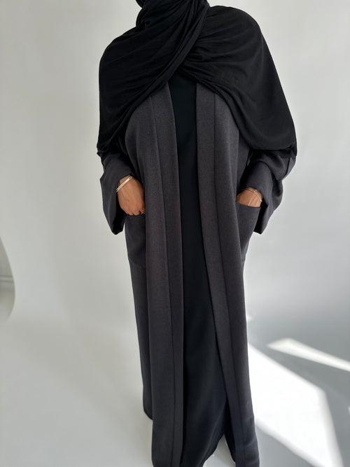 Galaxy Grey open abayah