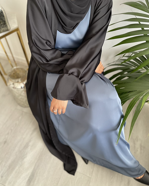 Ink ruffle abayah
