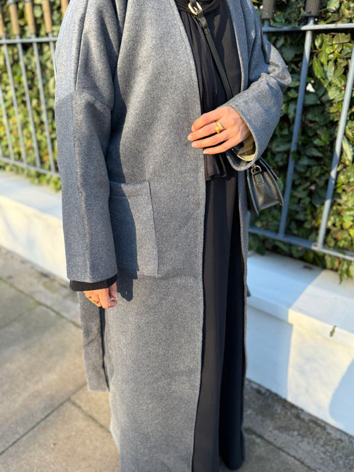 Grey Wool Coat abayah
