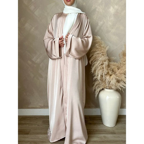 Dounia pleated abayah: Light Rose