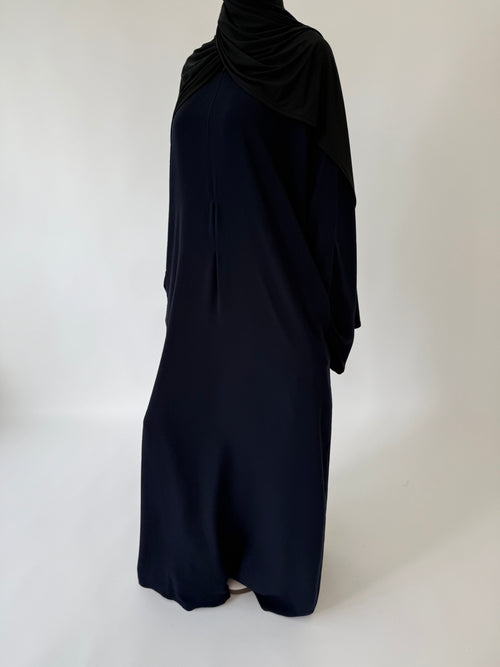 Soft navy Zip abayah