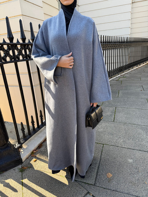 Grey Wool Coat abayah