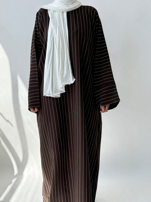 Walnut Striped abayah