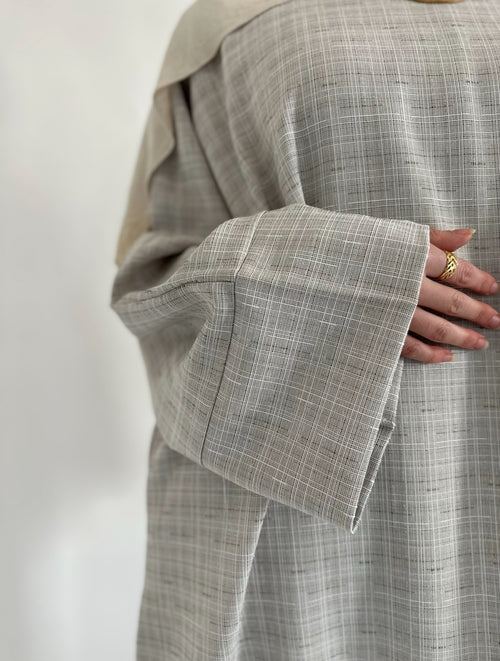 Printed beige abayah