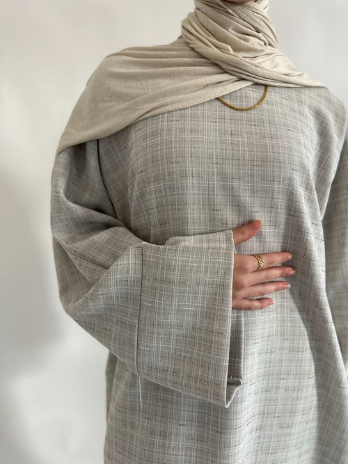 Printed beige abayah