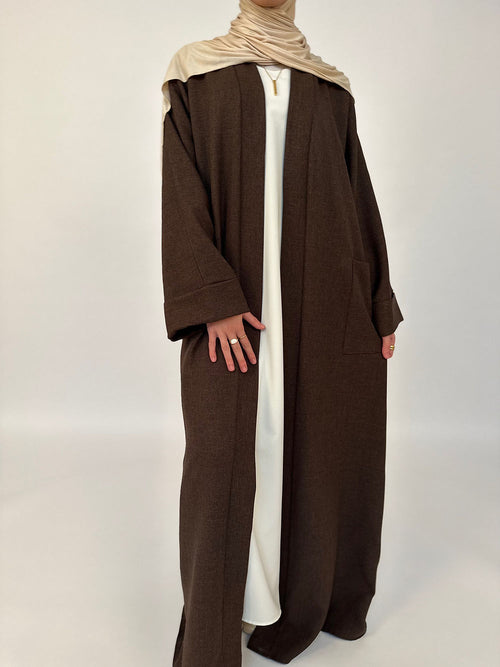 Pecan Coat Abayah