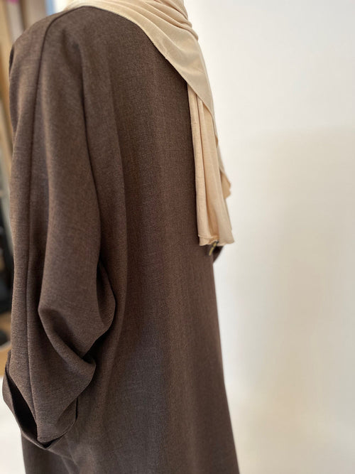 Pecan Coat Abayah