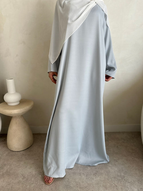 ZAHRA wrap dress: Dove blue