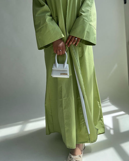 Lime Cotton abayah