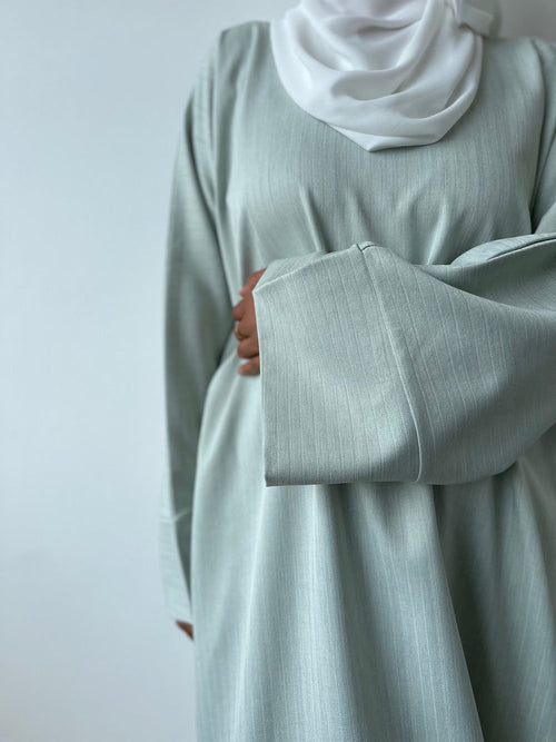 Mint pinstripe Abayah