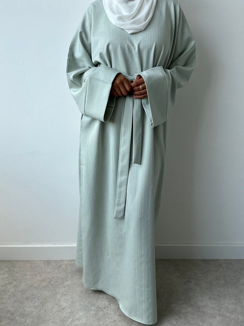 Mint pinstripe Abayah