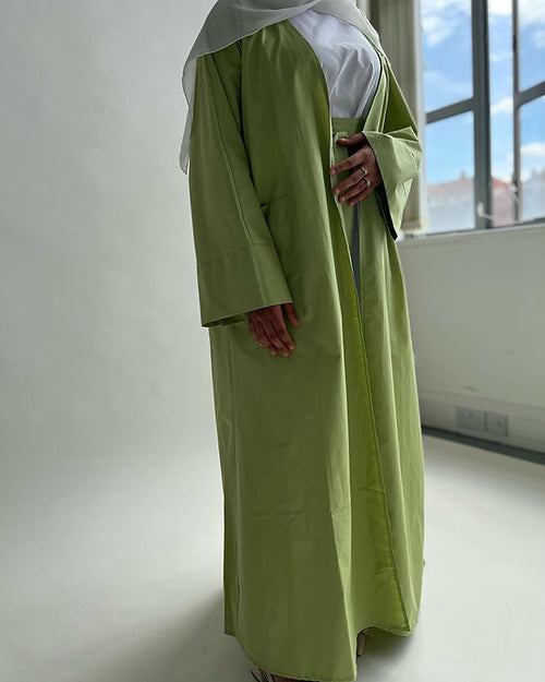Lime Cotton abayah