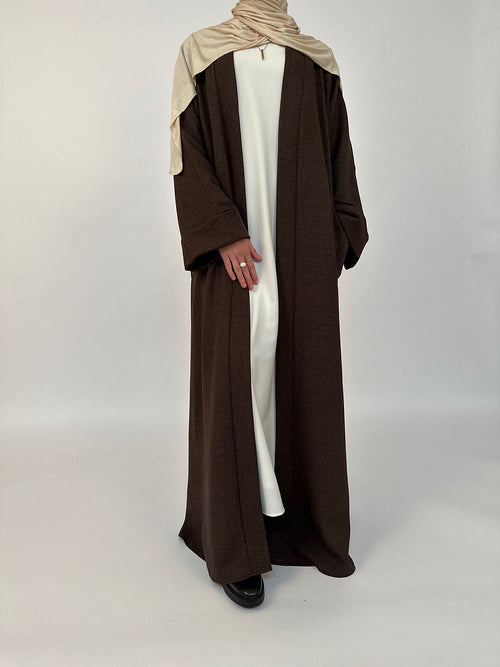 Pecan Coat Abayah