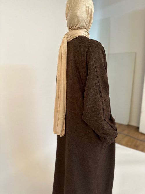 Pecan Coat Abayah