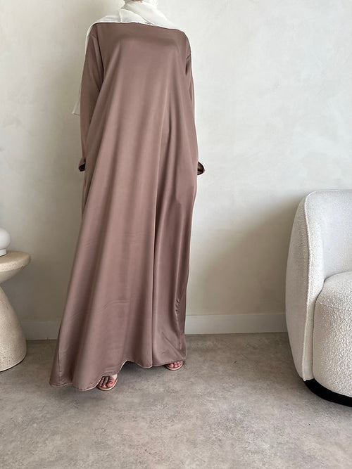 ZAHRA wrap dress: mocha
