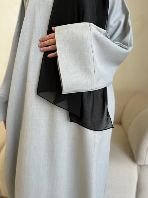 Grey pinstripe abayah