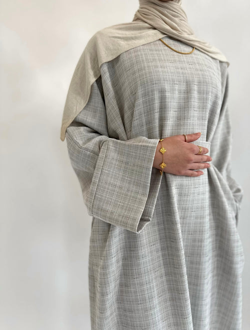 Printed beige abayah