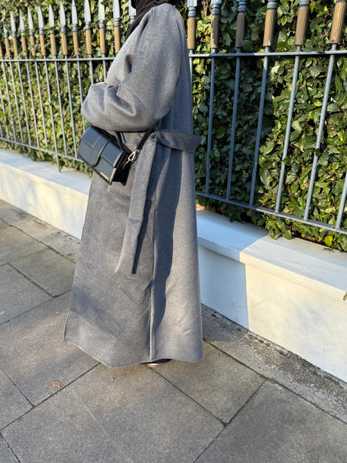 Grey Wool Coat abayah