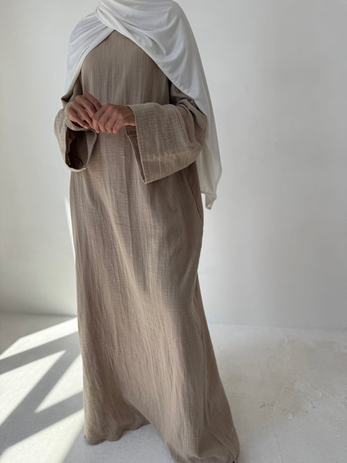 Beige Cotton Abayah