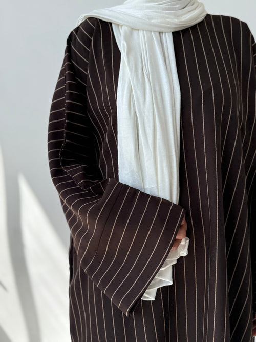 Walnut Striped abayah