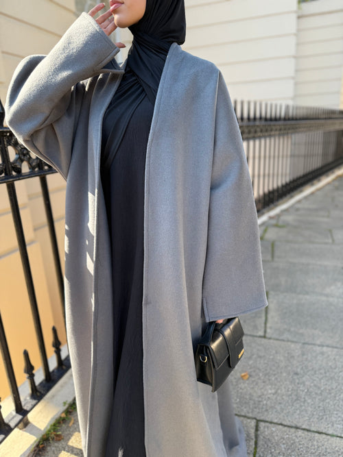 Grey Wool Coat abayah