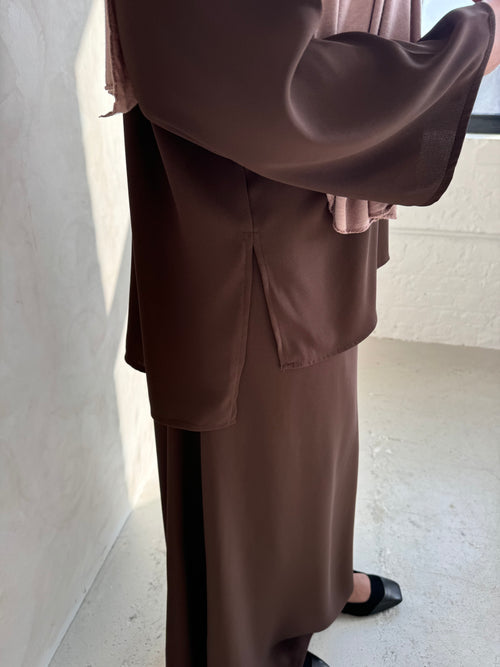 Chocolate co-ord skirt set