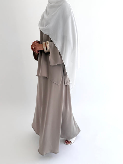 Soft taupe co-ord skirt set