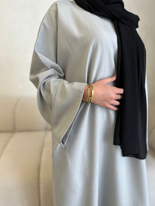 Grey pinstripe abayah