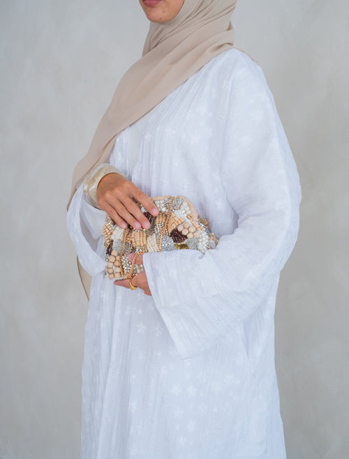 White floral Cotton Kimono