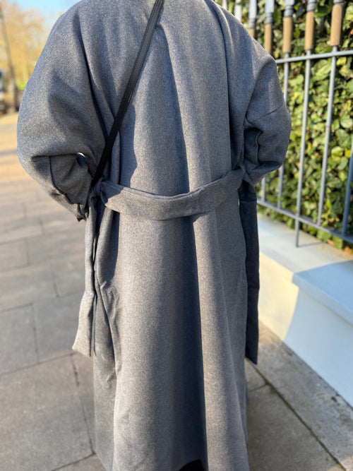 Grey Wool Coat abayah