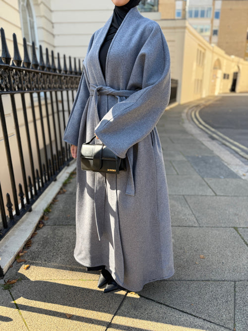 Grey Wool Coat abayah