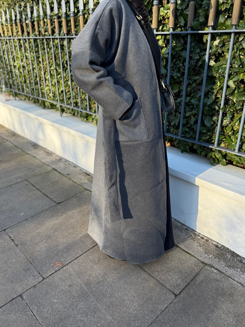 Grey Wool Coat abayah