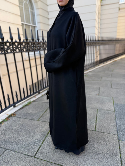 Black Night Wool Coat abayah