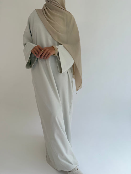 Beige stripes abayah