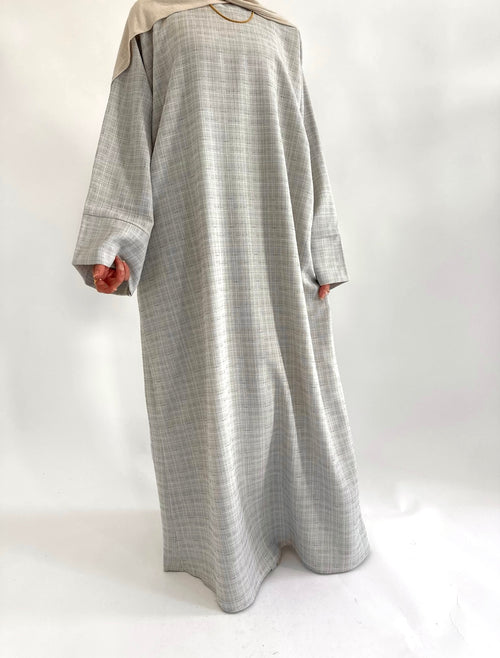 Printed beige abayah