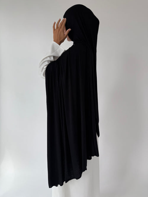 XL Black jersey hijab