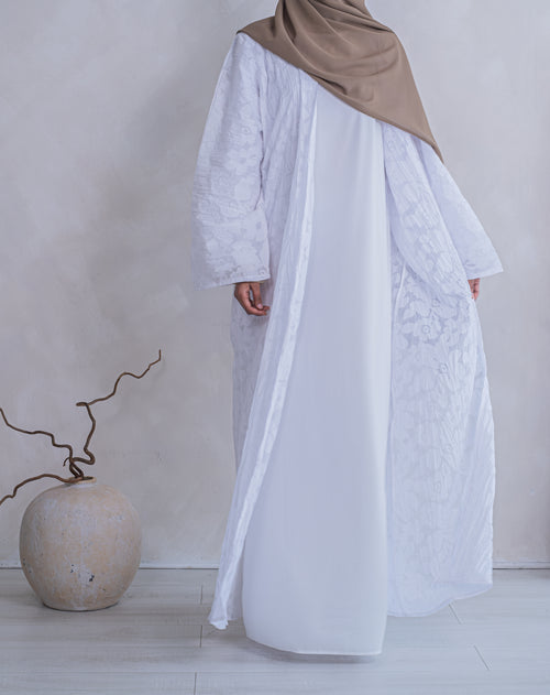 White Lilly Cotton Kimono