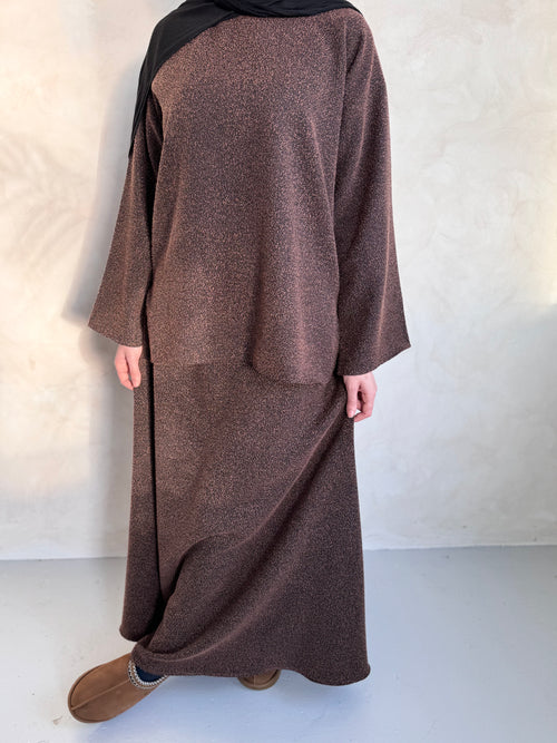 Brown Winter co-ord skirt set
