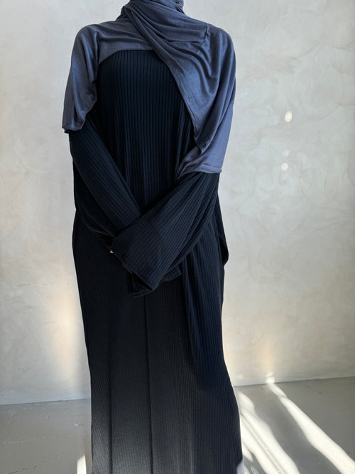 Black Ribbed Dress